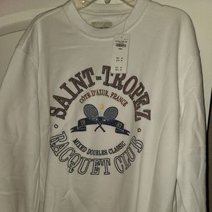 White crew sweater